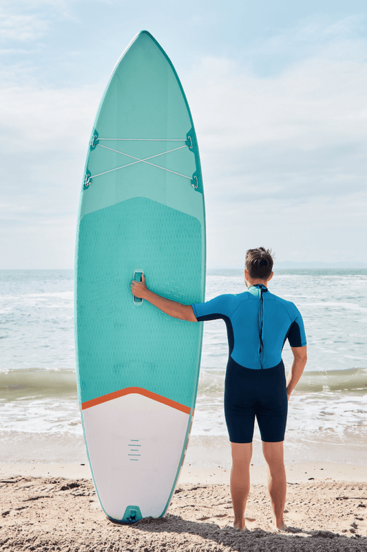 Planche de surf bleu océan