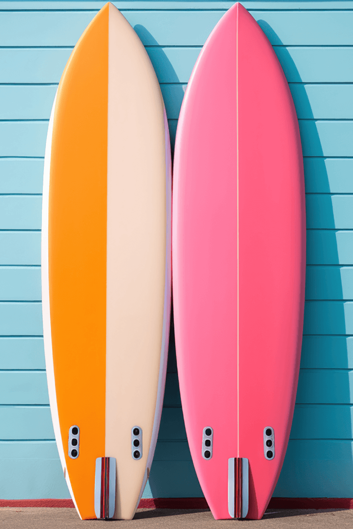 Yellow Printed Surfboard